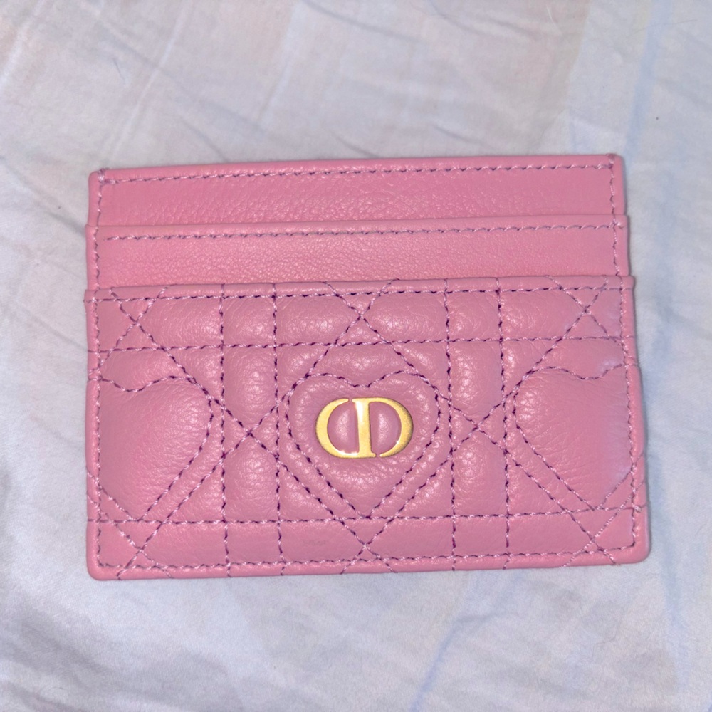 Dior Pink Heart Small Card Case